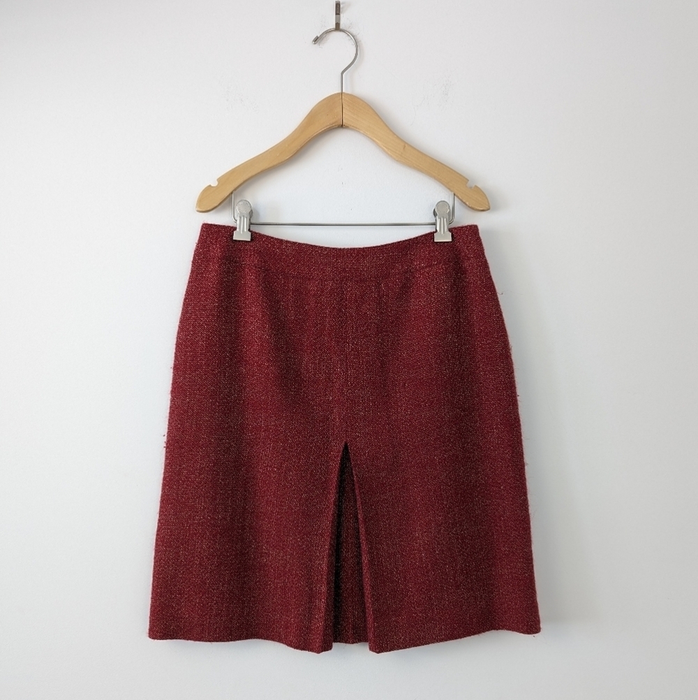 Women's Jones New York Wool Blend Red Skirt - Size 10